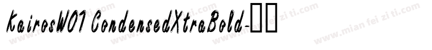 KairosW01 CondensedXtraBold字体转换